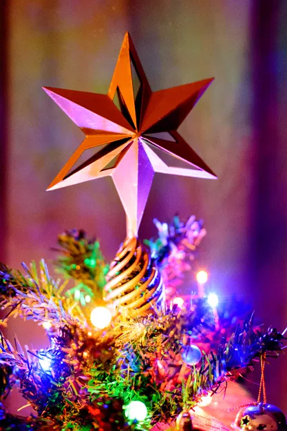 Chóp Sao Trang Trí Cây Thông Noel - Image 2