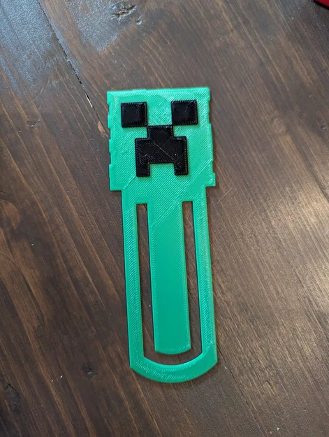 Kẹp Sách Minecraft Creeper Mặt Nổi - Image 1