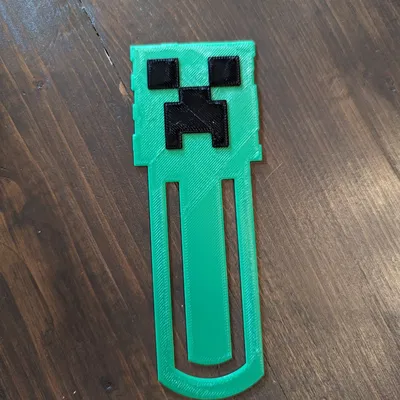 Kẹp Sách Minecraft Creeper Mặt Nổi