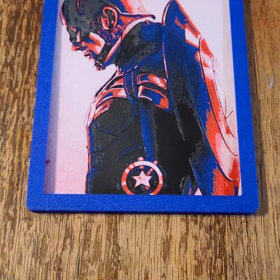 Mô hình Captain America hueforge