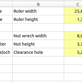 Dụng cụ đánh dấu thước kẻ thông thường (Streichmaß) bằng tham số