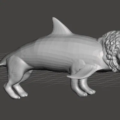 Mô hình 3D: Sư Tử Cá Heo Chó