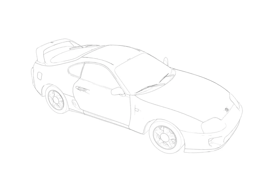 Mô Hình Xe Toyota Supra MK4 Tỉ Lệ 1:50 - Image 1