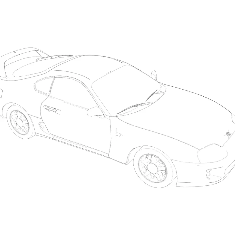 Mô Hình Xe Toyota Supra MK4 Tỉ Lệ 1:50