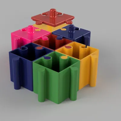 Hộp Đựng Puzzle Nhỏ Kiểu Xếp Hình Có Nắp