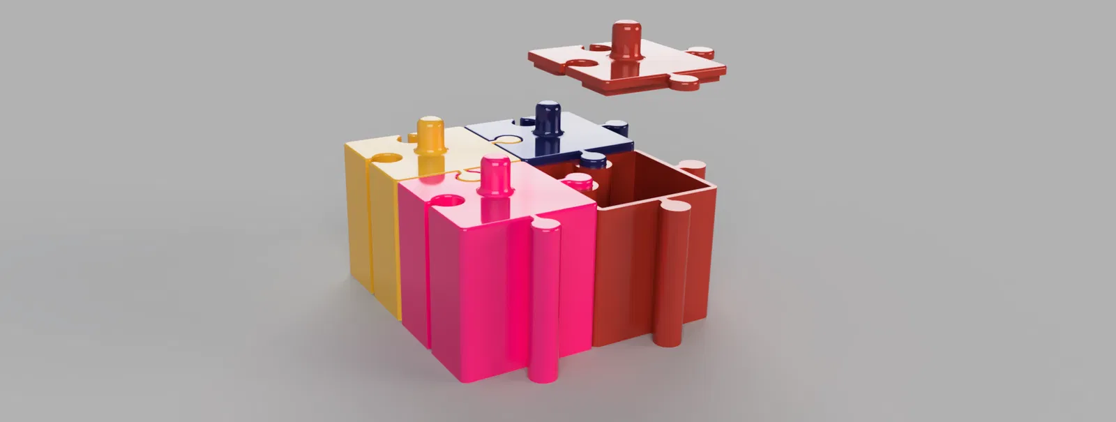 Hộp Đựng Puzzle Nhỏ Kiểu Xếp Hình Có Nắp - Image 3