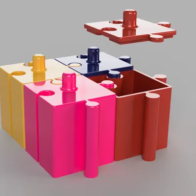 Hộp Đựng Puzzle Nhỏ Kiểu Xếp Hình Có Nắp