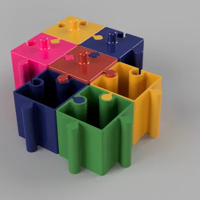 Hộp Đựng Puzzle Nhỏ Kiểu Xếp Hình Có Nắp