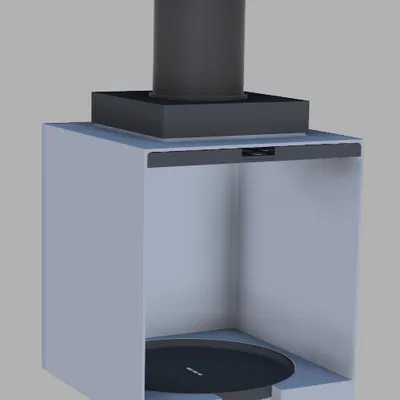 Buồng Sơn Có Mâm Xoay và Quạt Hút