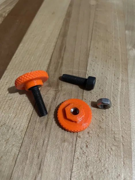 Ốc vặn tay và đai ốc M5 nhét ép cho Đế Camera Raspberry Pi của Sneaks - Image 1