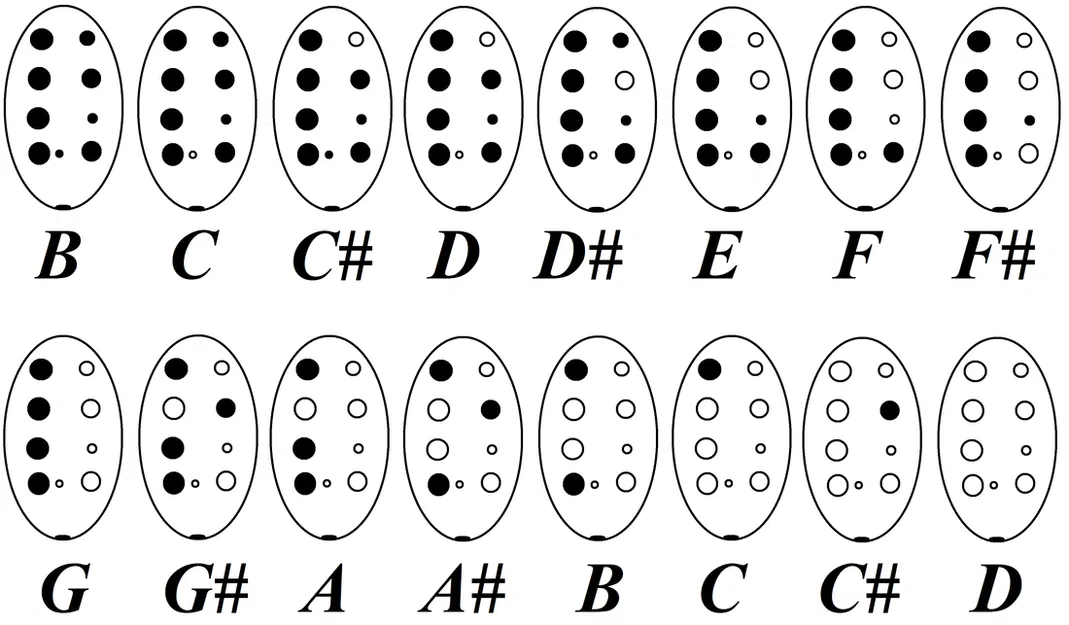 Ôcarina Dễ In 9 Lỗ Dạng Inline - Image 2