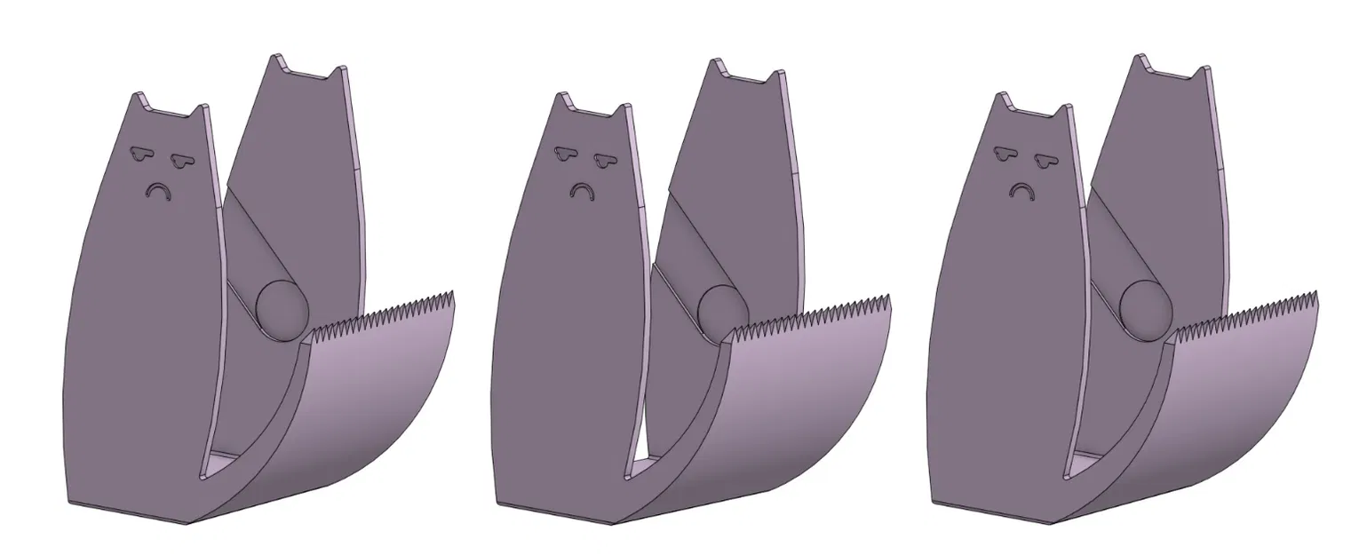 Hộp Cuốn Băng Keo Mini Mèo Mặt Khó Tính - Image 2