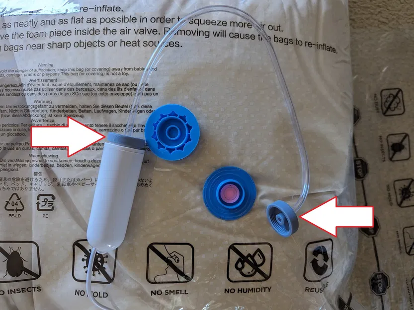 Adapter Bơm Hút Chân Không Cho Túi Lưu Trữ - Image 1