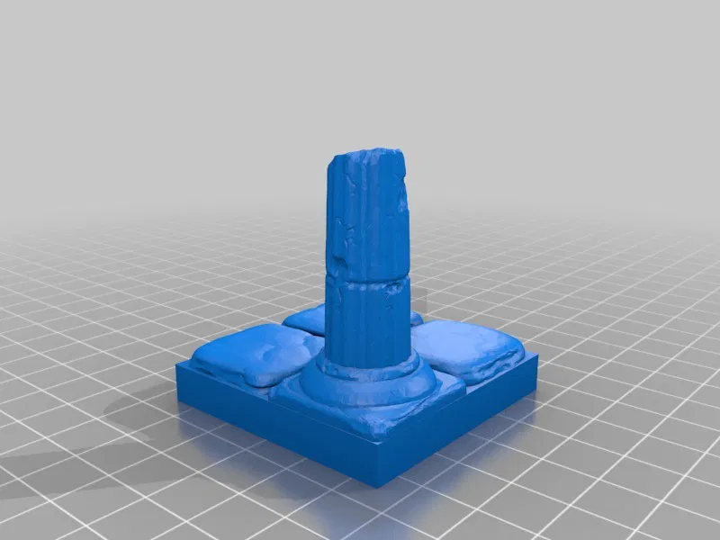 Trụ Cột Đổ Nát Trên Gạch Dungeon 2x2 - Image 1