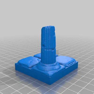 Trụ Cột Đổ Nát Trên Gạch Dungeon 2x2