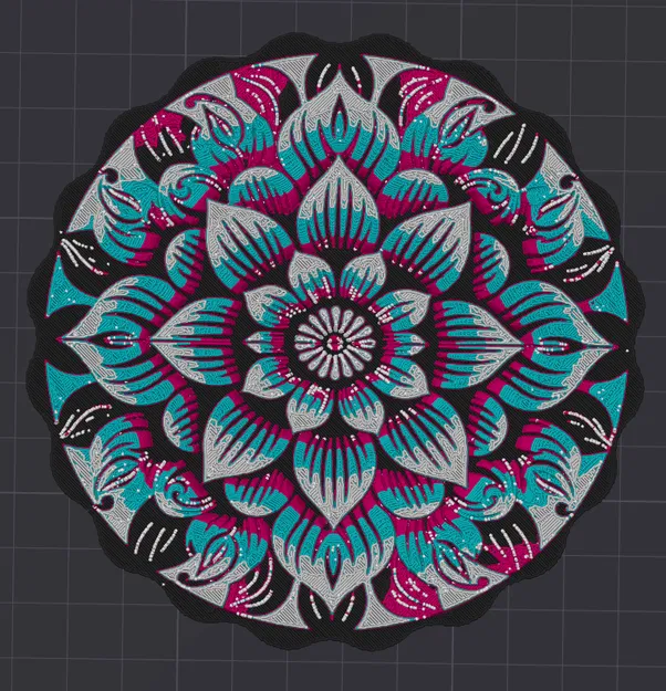 Đế Lót Ly/Tranh Treo Tường Mandala Hoa - Image 1