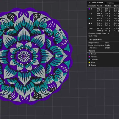 Đế Lót Ly/Tranh Treo Tường Mandala Hoa