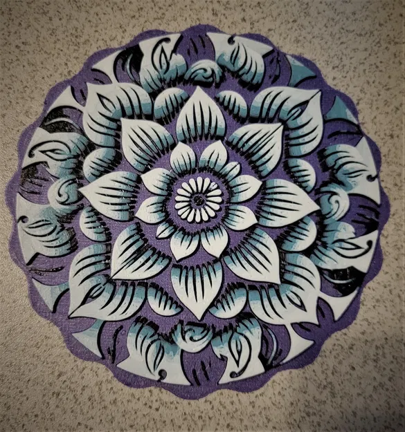 Đế Lót Ly/Tranh Treo Tường Mandala Hoa - Image 5