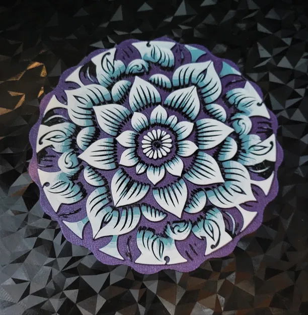 Đế Lót Ly/Tranh Treo Tường Mandala Hoa - Image 6