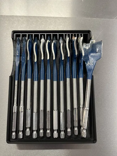 Hộp đựng mũi khoan Spade Gridfinity 3x4x3 - Image 1