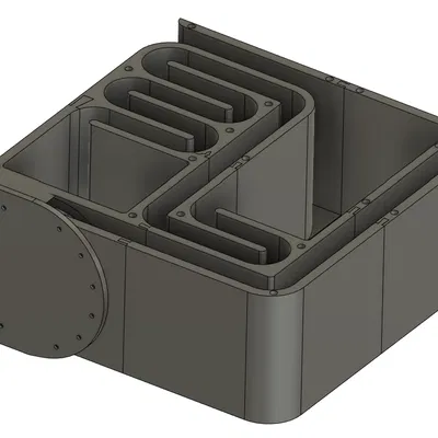 HexiBox Series: Loa siêu trầm Bandpass bậc 7 Dayton TCP115-4 remix: cho máy in nhỏ hơn và khớp nối khác