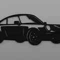 Trang trí tường hình bóng Porsche 911 cổ điển - Thumbnail 1