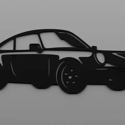 Trang trí tường hình bóng Porsche 911 cổ điển