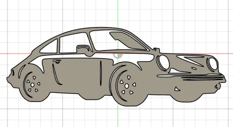 Trang trí tường hình bóng Porsche 911 cổ điển - Image 3