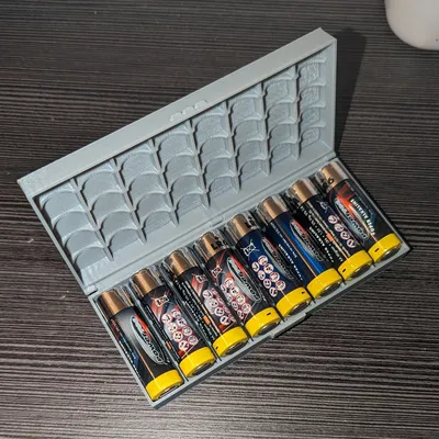 Hộp Đựng Pin AA / LR6 - In Liền Bản Lề