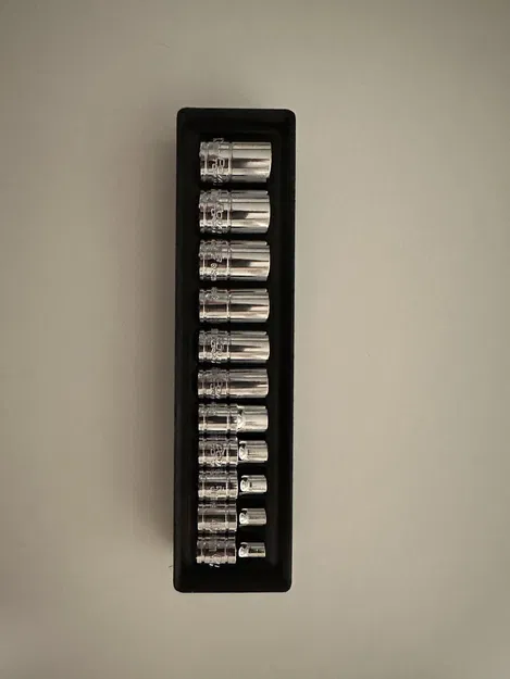 Khay Đựng Tuýp Mét Power Torque 1/4" Theo Chuẩn Gridfinity - Image 1