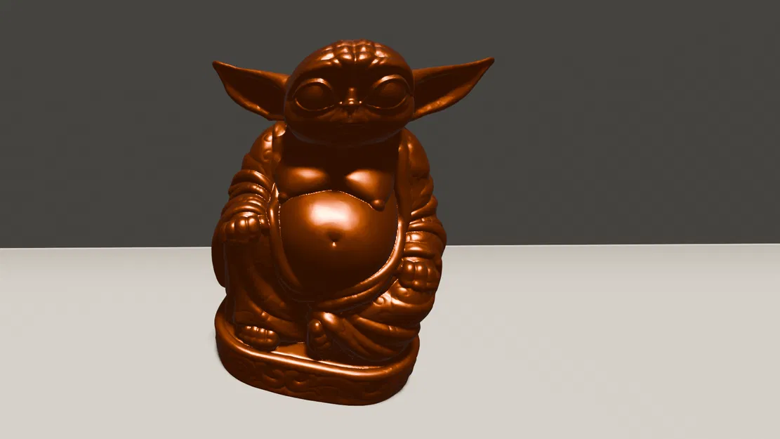 Buddah Grogu - Mô hình Thần Lực cho Đèn Bàn - Image 1