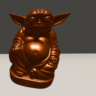 Buddah Grogu - Mô hình Thần Lực cho Đèn Bàn