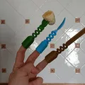 Bộ Muỗng Nĩa Họa Tiết Xoắn Ốc Ngón Tay - Thumbnail 3