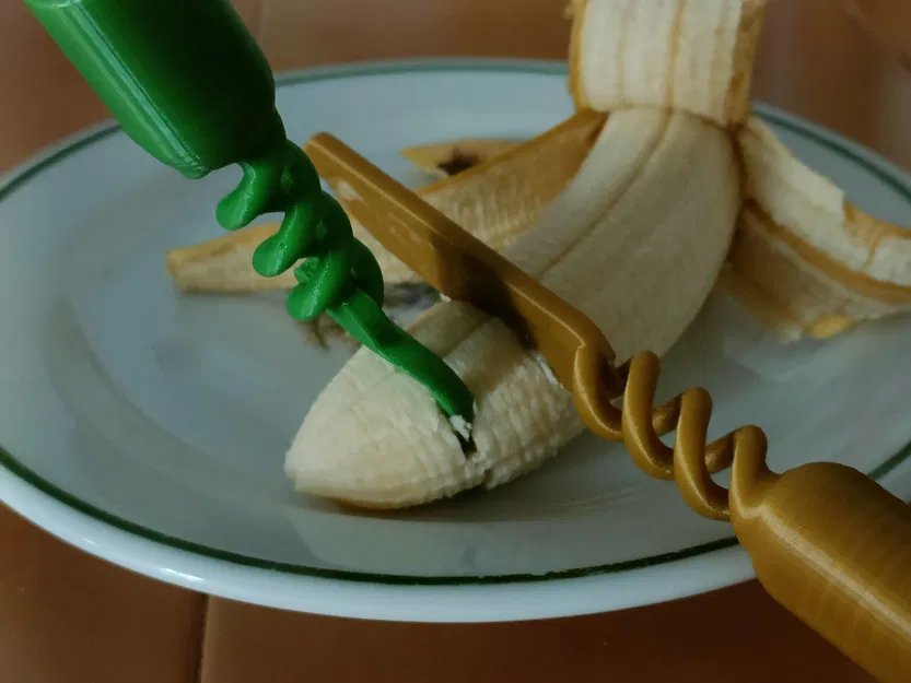 Bộ Muỗng Nĩa Họa Tiết Xoắn Ốc Ngón Tay - Image 4