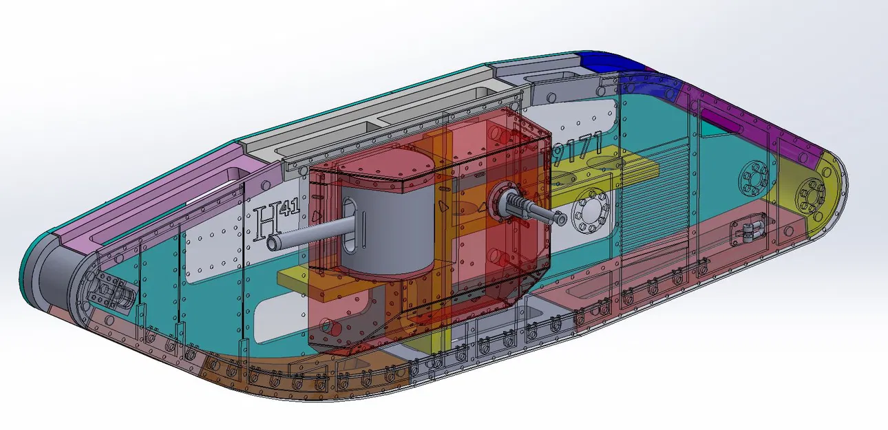 Mô Hình Xe Tăng Mark V Chi Tiết - Image 15