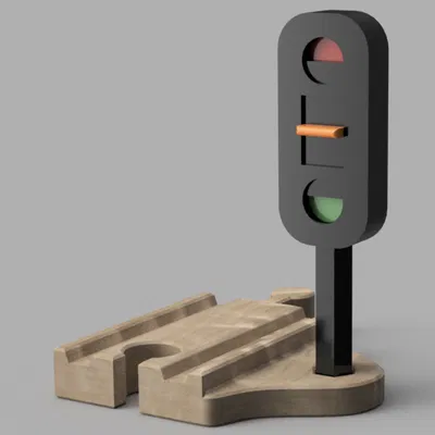 Đèn Giao Thông Xe Lửa Bằng Gỗ cho IKEA LILLABO, Brio và các loại khác.