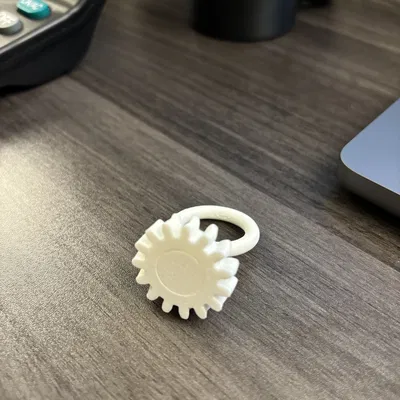 Nhẫn Fidget - Bánh Răng In Liền Với Ốc Vít