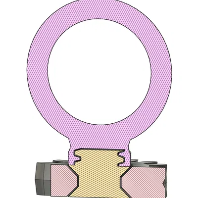 Nhẫn Fidget - Bánh Răng In Liền Với Ốc Vít