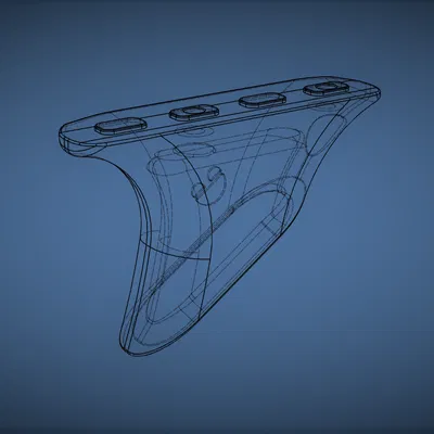 Tay Cầm Chặn M-Lok Hình Vây Cá Mập