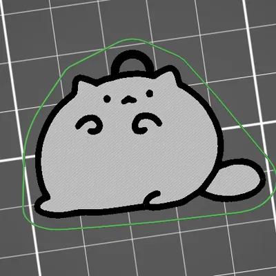 Móc khóa meme mèo mập ú