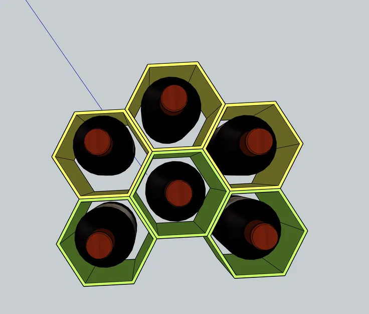 Tổ chức GT154 - Giá đỡ chai rượu dạng tổ ong - Image 1