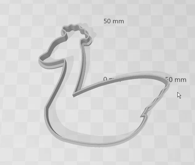 Khuôn Cắt Bánh Thiên Nga Đội Vương Miện 02cm - 10cm - Image 1