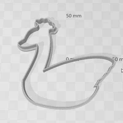 Khuôn Cắt Bánh Thiên Nga Đội Vương Miện 02cm - 10cm