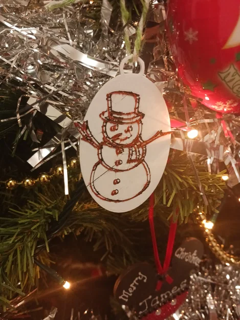 Trang trí cây thông Noel hình người tuyết "ảo giác" - Image 3