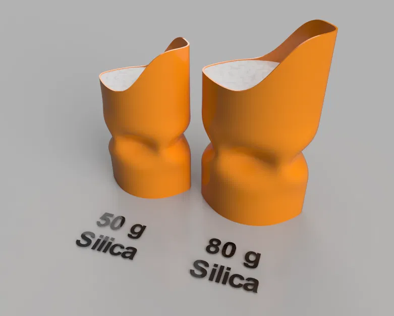 Cốc đo gel silica (làm khô sợi nhựa), dung tích 50g và 80g, cho túi organza - Image 1