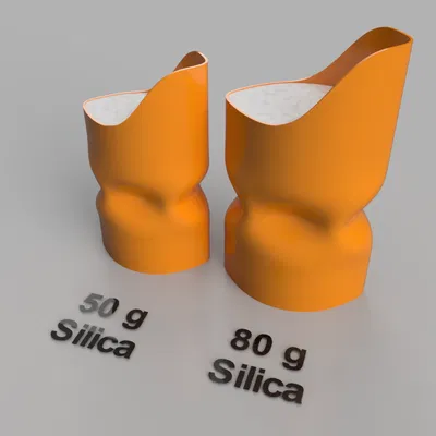 Cốc đo gel silica (làm khô sợi nhựa), dung tích 50g và 80g, cho túi organza
