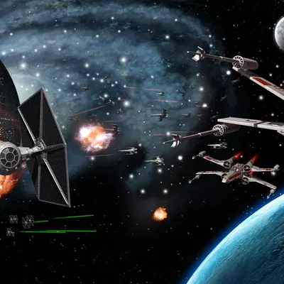 Đèn Lithopane Star Wars #5 X Wing và Tie Fighter