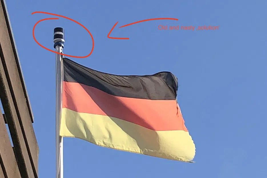 Giá đỡ máy đo gió Netatmo cho nắp đỉnh cột cờ - Image 1