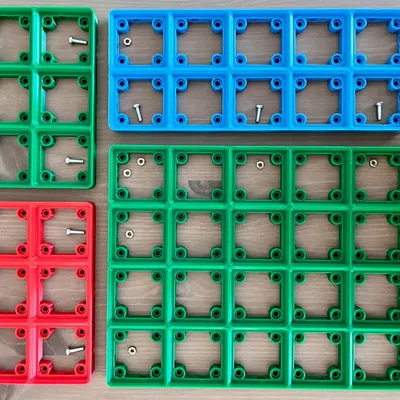 Đế Gridfinity Vặn Vít Có Khe Nam Châm Ép