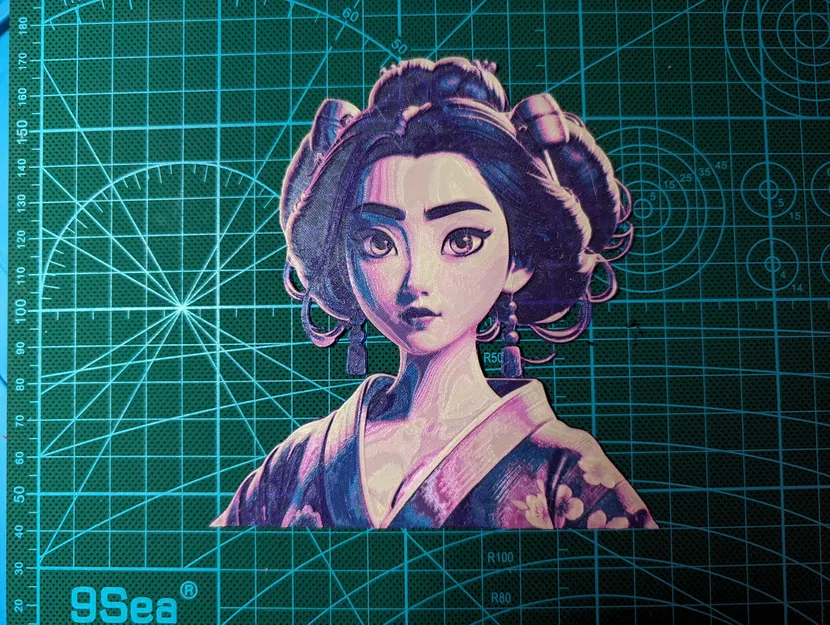 HueForge - Geisha, Phong Cách Disney Hiện Đại (Nghệ Thuật AI) - Image 2